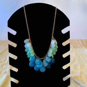 Beaded blue /green necklace